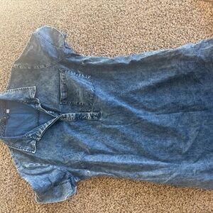 Kut from the Kloth Blue Denim Shirt Dress